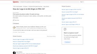 
                            10. How to sign in to EA Origin in FIFA 14 - Quora