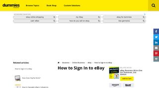 
                            5. How to Sign In to eBay - dummies