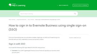 
                            5. How to sign in to Evernote Business using single sign-on (SSO ...