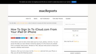 
                            13. How To Sign In To iCloud.com From Your iPad Or iPhone - macReports