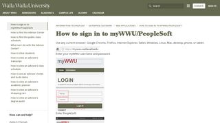 
                            7. How to sign in to myWWU/PeopleSoft | Walla Walla University