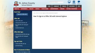 
                            2. How To Sign in to Office 365 with Internet Explorer | St. Johns County ...