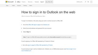 
                            9. How to sign in to Outlook on the web - Office Support