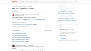 
                            7. How to sign in to UC News - Quora