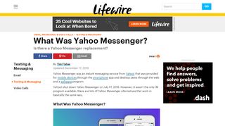 
                            4. How to Sign in to Yahoo Messenger on a Mobile Device - Lifewire