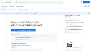 
                            2. How to sign in to your AdSense account - AdSense Help
