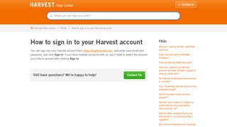 
                            11. How to sign in to your Harvest account – Harvest Help Center