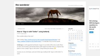
                            1. How to “Sign in with Twitter” using twitter4j | the wanderer