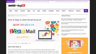 
                            5. How to Sign-in Zoho Email Account | Zoho Email Login - ...