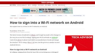 
                            11. How to sign into a Wi-Fi network on Android - Tech Advisor