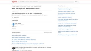 
                            4. How to sign into Hangouts in Gmail - Quora