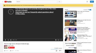 
                            8. How to sign out in Amazon Android app. - YouTube
