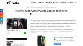 
                            12. How to: Sign Out of Game Center on iPhone - Appuals.com