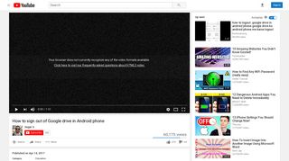 
                            5. How to sign out of Google drive in Android phone - YouTube