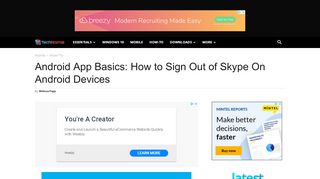 
                            8. How to Sign Out of Skype On Android Devices - TechNorms