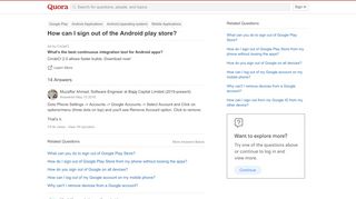 
                            5. How to sign out of the Android play store - Quora