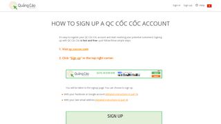 
                            13. How to sign up a QC Cốc Cốc account - Coc Coc QC