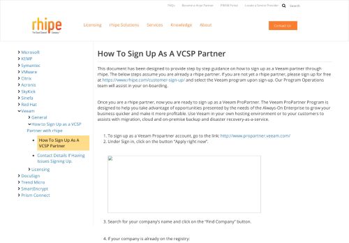 
                            7. How to sign up as a VCSP Partner – rhipe FAQ