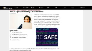 
                            13. How to Sign Up as an eBay Affiliate Partner | Chron.com