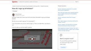 
                            3. How to sign up at kickass - Quora