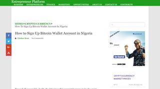
                            3. How to Sign Up Bitcoin Wallet Account in Nigeria - Entrepreneur