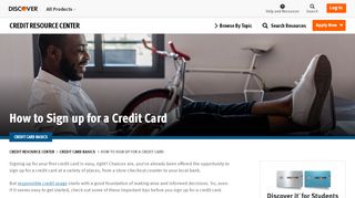 
                            8. How to Sign Up for a Credit Card | Discover