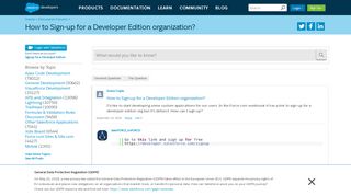 
                            2. How to Sign-up for a Developer Edition organization? - Salesforce ...