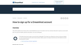 
                            2. How to sign up for a DreamHost account – DreamHost