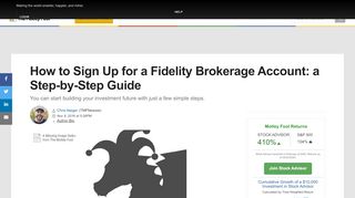 
                            12. How to Sign Up for a Fidelity Brokerage Account: a Step-by-Step ...