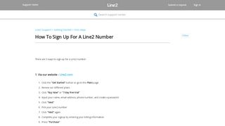 
                            1. How To Sign Up For A Line2 Number – Line2 Support