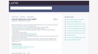 
                            12. How to sign up for a Luno wallet : Luno