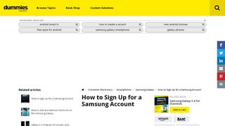 
                            11. How to Sign Up for a Samsung Account - dummies