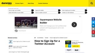 
                            9. How to Sign Up for a Twitter Account - dummies