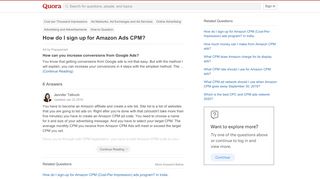 
                            10. How to sign up for Amazon Ads CPM - Quora