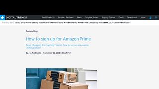 
                            8. How to Sign up for Amazon Prime | Digital Trends