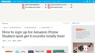 
                            9. How to sign up for Amazon Prime Student - Mashable