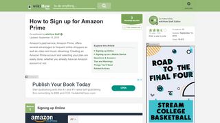 
                            11. How to Sign up for Amazon Prime (with Pictures) - wikiHow
