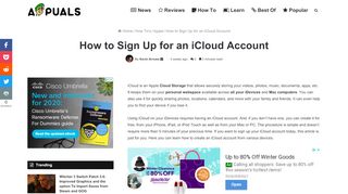 
                            2. How to Sign Up for an iCloud Account - Appuals.com