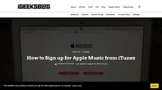
                            8. How to sign up for Apple Music from iTunes - iGeeksBlog.com