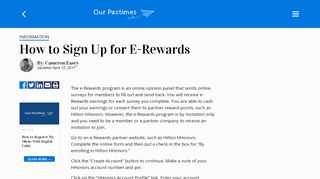 
                            13. How to Sign Up for E-Rewards | Our Pastimes