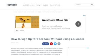 
                            11. How to Sign Up for Facebook Without Using a Number | Techwalla.com
