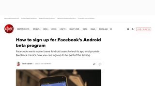 
                            10. How to sign up for Facebook's Android beta program - CNET