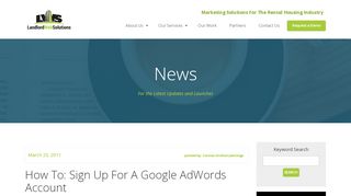 
                            13. How To Sign Up For Google AdWords | Landlord Web Solutions