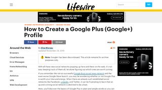 
                            11. How to Sign Up for Google Plus (Google+) - Lifewire