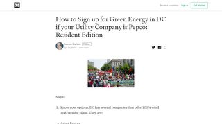 
                            9. How to Sign up for Green Energy in DC if your Utility Company is Pepco