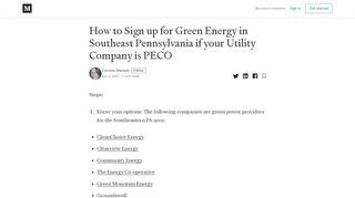 
                            6. How to Sign up for Green Energy in Southeast Pennsylvania if your ...