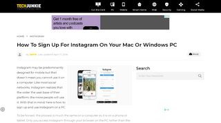 
                            10. How To Sign Up for Instagram on your Mac or Windows PC - TechJunkie