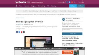 
                            11. How to sign up for IPVanish | TechRadar