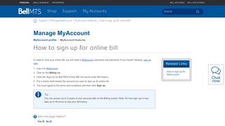 
                            5. How to sign up for online bill | MTS