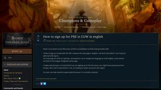 
                            8. How to sign up for PBE in EUW in english